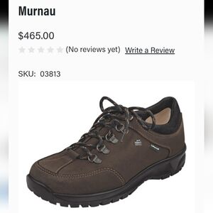 Finn Comfort Murnau Leather, Waterproof, Made In Germany, Men's Size 12.5